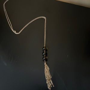 Gold and brown long necklace